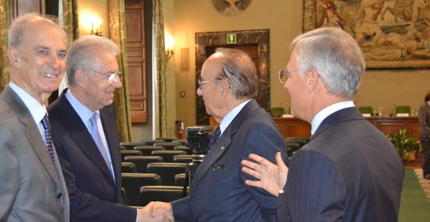 Carlo Santini, Mario Monti, Luigi Scimia